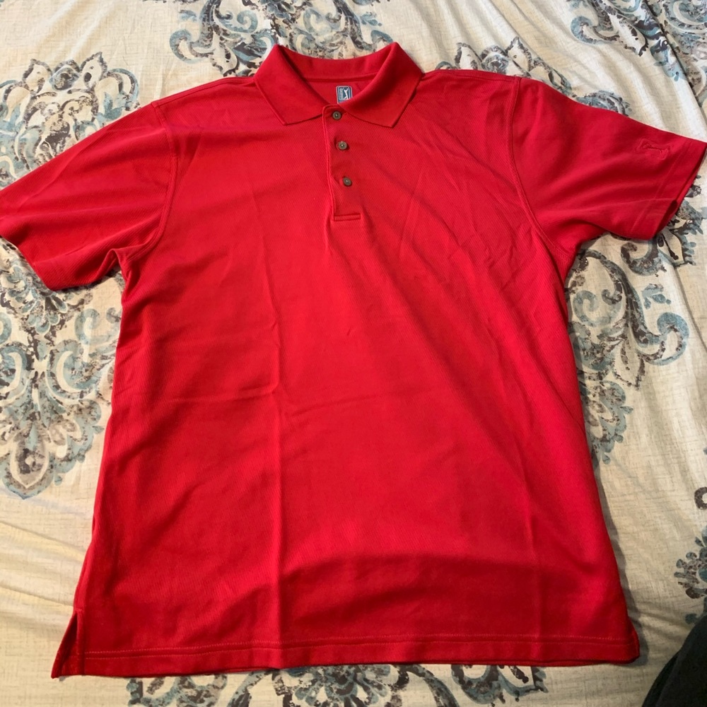 Dark pink men’s size large PGA tour polo shirt